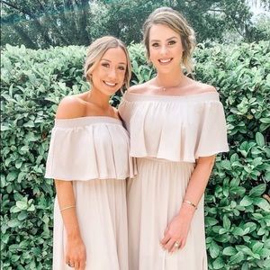 Show me your mumu hacienda bridesmaid dress in “show me the ring crisp” size XS